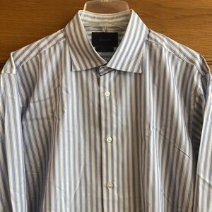 Faconnable Heritage Striped Button Down Long Sleeved Shirt XL (43 - 17)